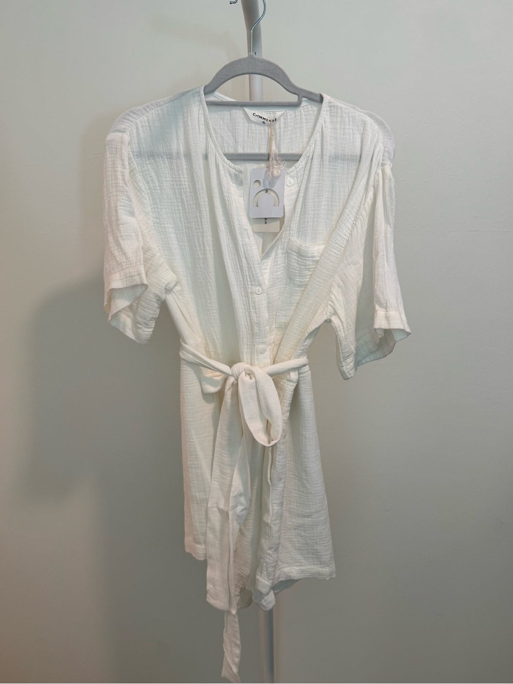 White Commense Romper size XL nwt - Picture 2 of 5